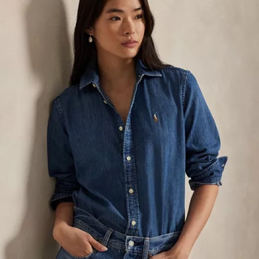 Ralph Lauren Polo | Denim Button Down Shirt | size 2 | Bloomingdale’s NWT |